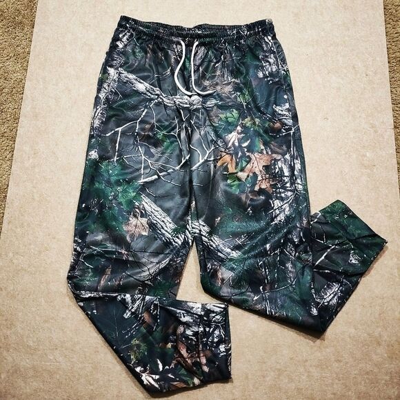 Men's Camouflage Drawstring Jogger Hunting Fishing Pants #4 - Picture 1 of 5